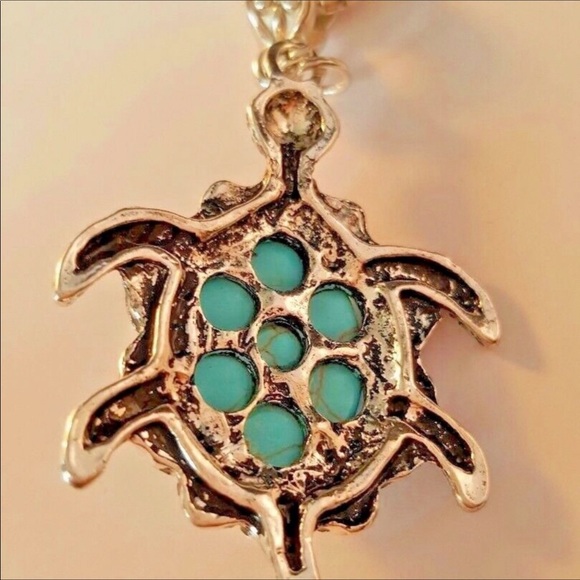 ✌️Coastal Turquoise Rhinestone Turtle KARA B - Picture 6 of 7